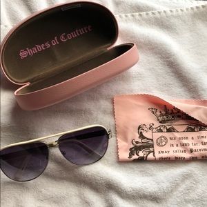 Juicy couture white aviator metal frame